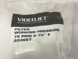 Videojet 204667 Filter Working Pressure 75 PSIG @ 70 Degree F Lot Of 3