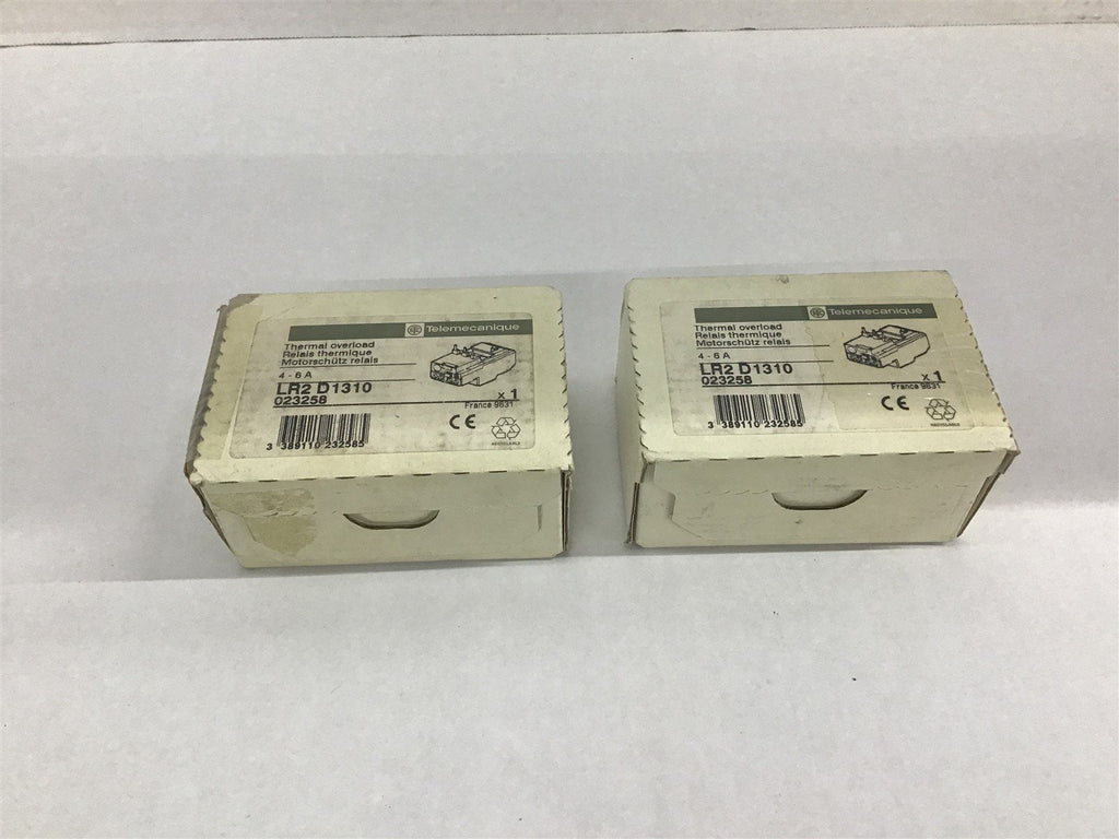 Telemecanique LR2D1310 Thermal Overload Lot Of 2