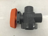 Hayward TW10075S 3/4" PVC 3 Way Ball Valve