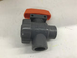 Hayward TW10075S 3/4" PVC 3 Way Ball Valve