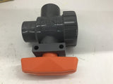 Hayward TW10075S 3/4" PVC 3 Way Ball Valve