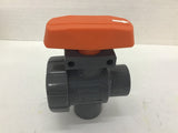 Hayward TW10075S 3/4" PVC 3 Way Ball Valve