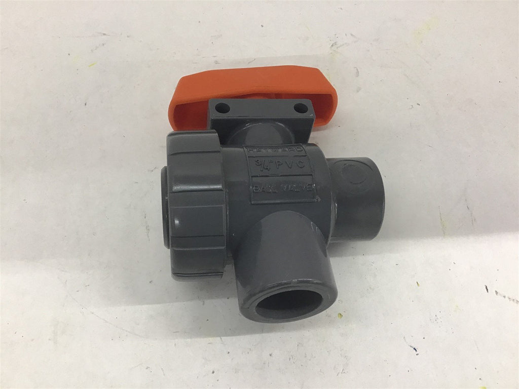Hayward TW10075S 3/4" PVC 3 Way Ball Valve
