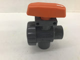 Hayward TW10075S 3/4" PVC 3 Way Ball Valve