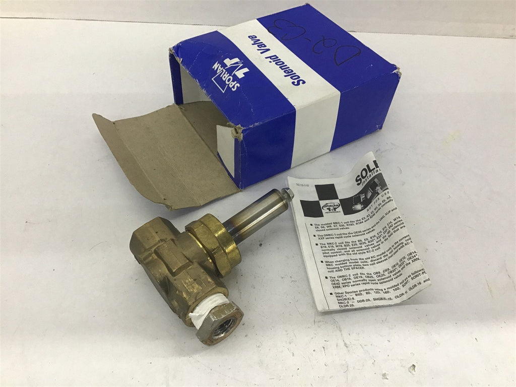 Sporlan W14P2 Solenoid Valve 1/2" NPT Female Less Coil