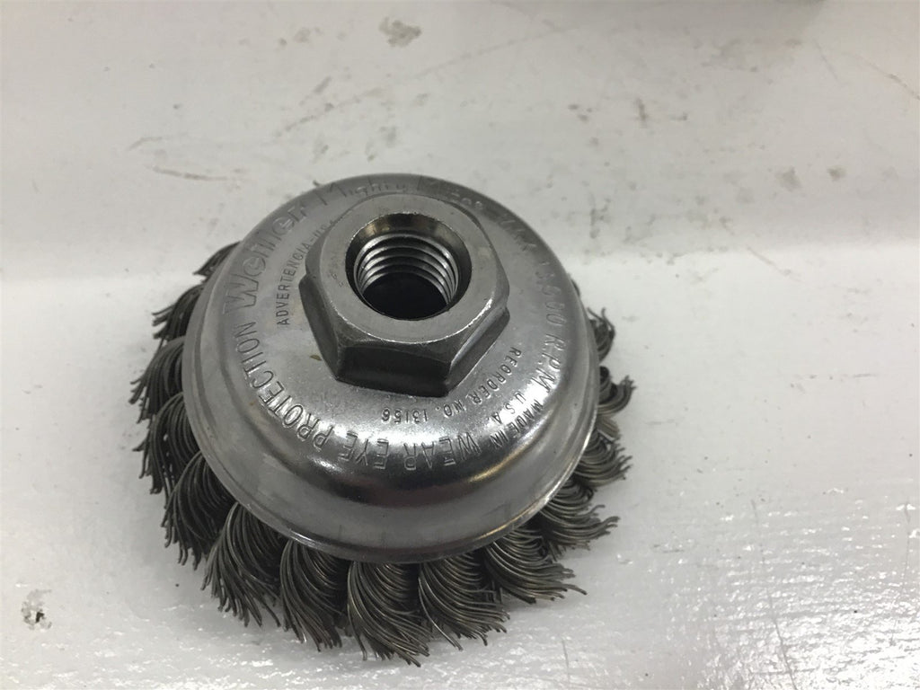 Weiler Performance 3 1/2" Single Row Wire Brush Cup Brush