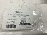 New Age Pureloc 5322772 Female Elbow 1/2 OD X 1/4 FNPT Lot Of 6