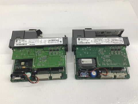 Allen Bradley 1747L542 SLC500 Processor Unit Series C Rev D Lot Of 2