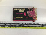 Diamond 428 HD Motorcycle Chain Pitch 1/2 Width 5/16 Pitches 116