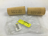 5311-03 Shot Blast Brass Filter Element Sleeve Lot Of 2