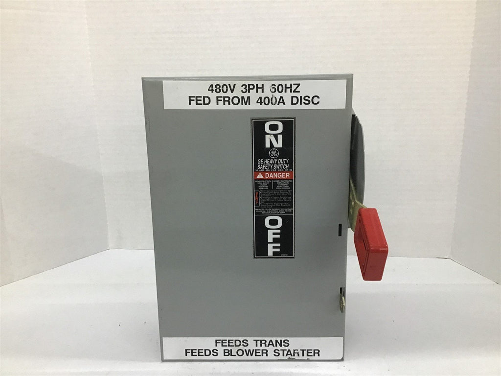 GE TH3361 Safety Switch 600 Volts 30 Amp Type 1