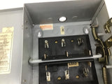GE TC35321 Double Throw Safety Switch 30 Amp 240 Vac
