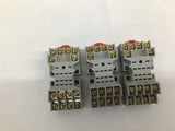 Magnecraft 70-461-1 14-Pin 10A 300V Relay Socket Lot of 3