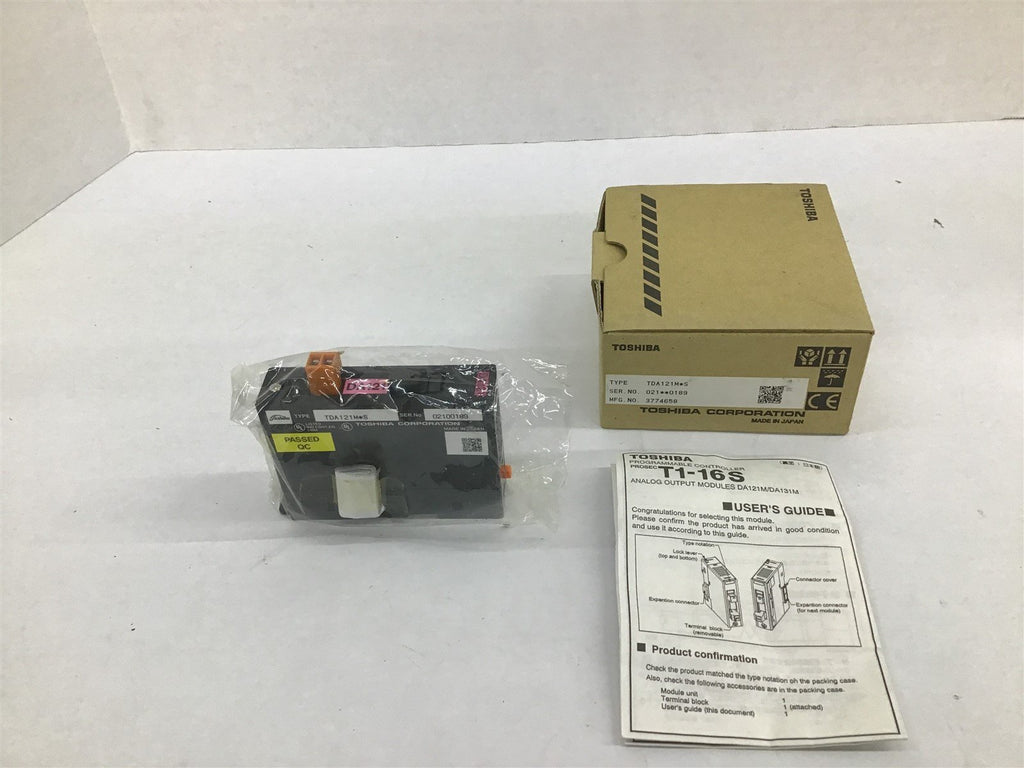 Toshibia T1-16S Analog Programmable Controller Output Modules DA121M/DA131M