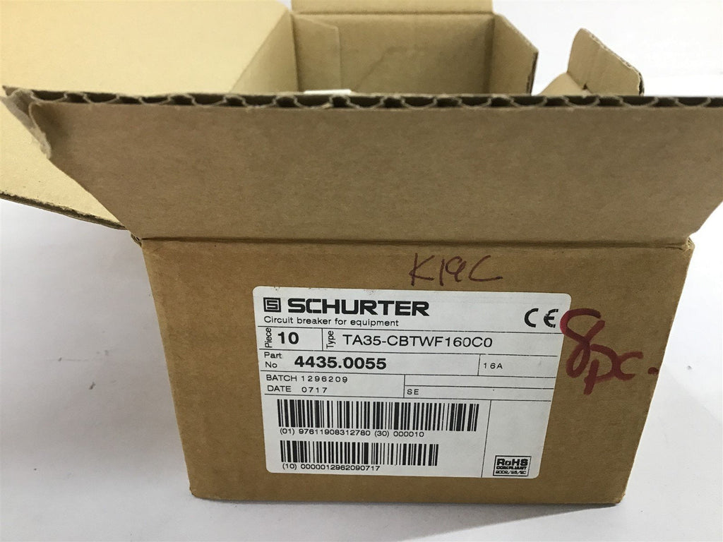 Schurter TA35-CBTWF160C0 Switch Box of 8