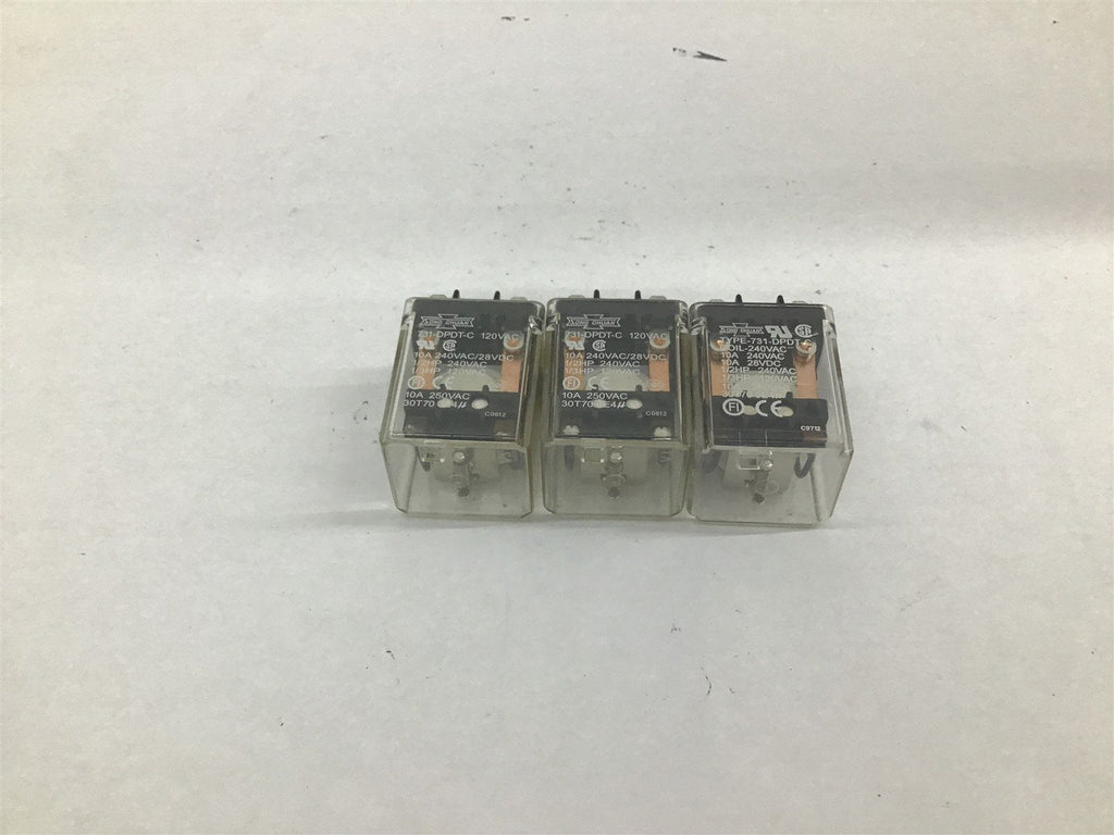 Song Chuan 731-DPDT-C 120VAC 10A Lot Of 3