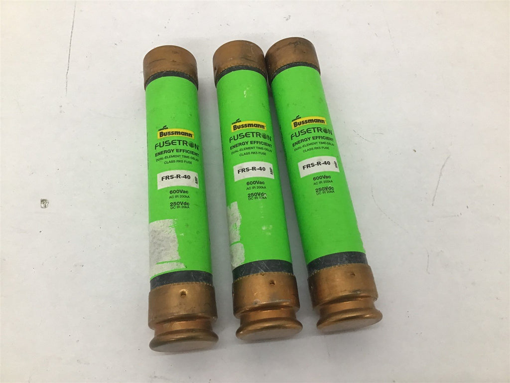 Fusetron 600 Vac FRS R 40 Lot Of 3