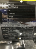 Baldor CL3503 AC Motor .5HP 115/230V 3600Rpm 2P 56C- FR 1PH 60HZ TEFC