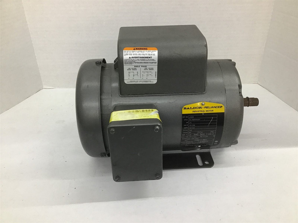 Baldor L3508AC Motor .75 HP 115/230 1200V 1200RPM 6P FR-56H 1PH 60HZ