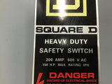 Square D Safety Switch 27.5x13x6 600 V 200 A Safety Switch