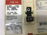Cutler Hammer FDB3020IL 20A 3 Poles 600V FDB 14K