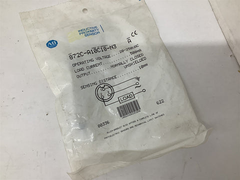 Allen Bradley 872C-A10C18-N3 Sensor 20-250 Vac 10mm
