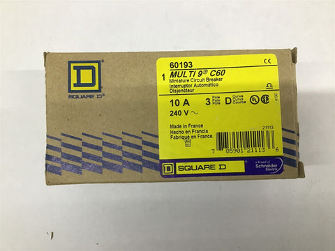 Square D 60193 Multi G C60 10A 240V 3 Poles