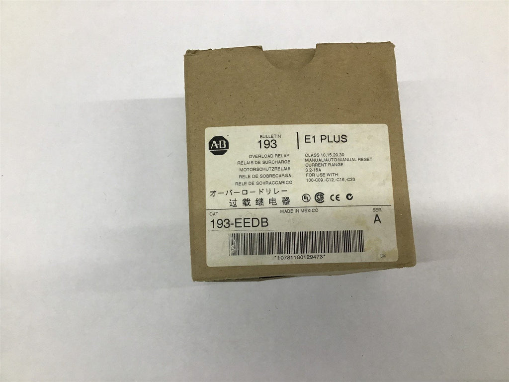 Allen Bradley 193-EEDB Ser A Overload Relay