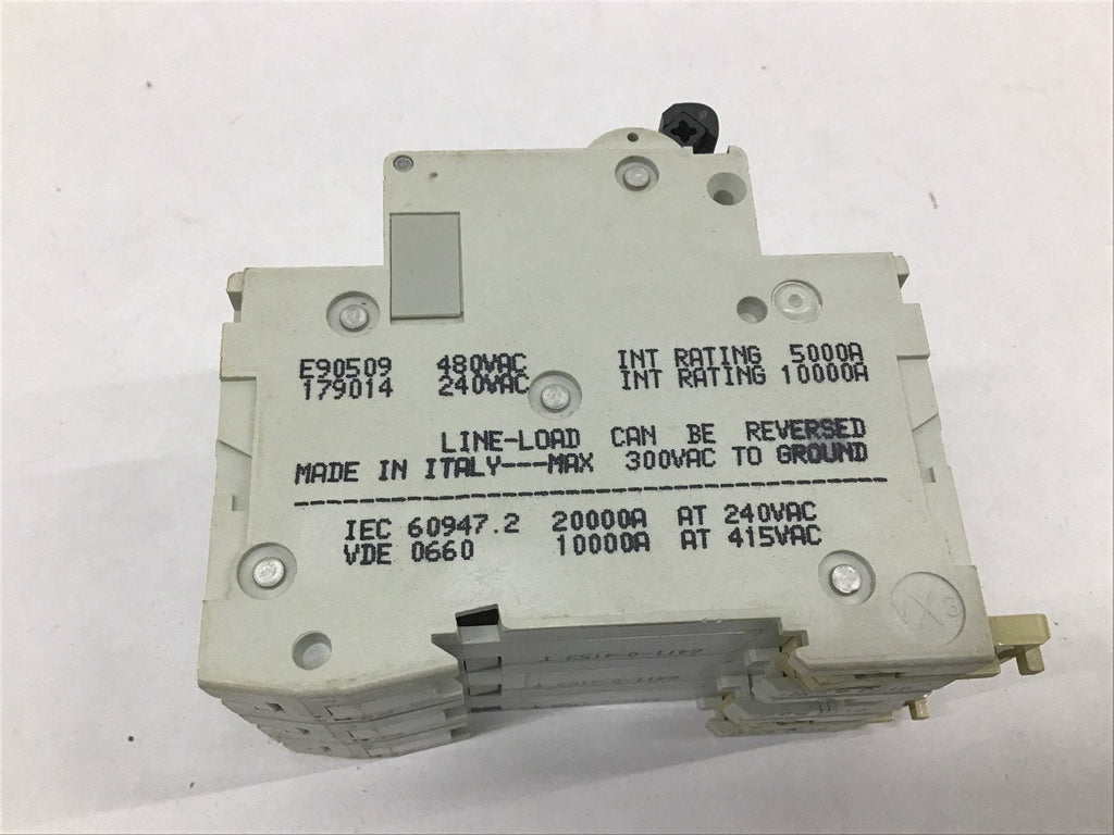 Merlin Gerin C60N 30A-Type D 300 VAC Max Circuit Breaker 3 Pole With Off Switch