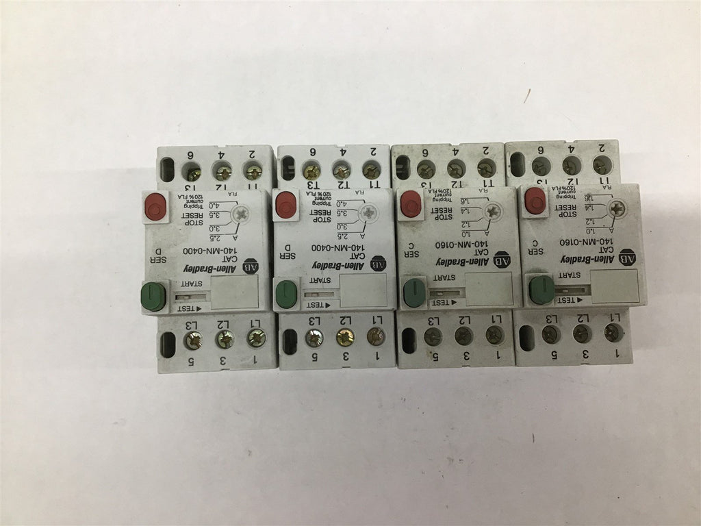 Allen Bradley 140-MN-0250 SER D 115V Lot Of 4