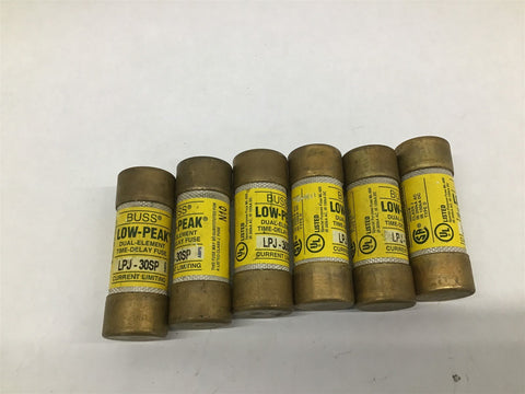 Buss Low Peak LPJ-30SP Lot of 6