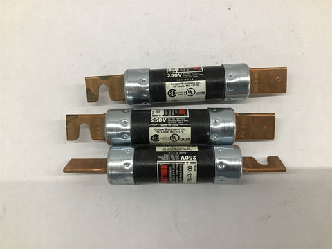 Fusetron FRN-R-100 Lot of 3