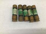 Fusetron Dual-Element Time Delay FRN-R-60 Lot of 5