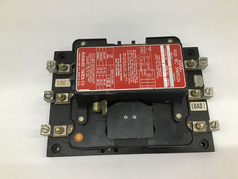 ASCO Switch 920 RC Switch 9204P 600V 60HZ 100A