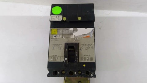 Square D FA34100 100A 240/480 3 Pole Circuit Breaker