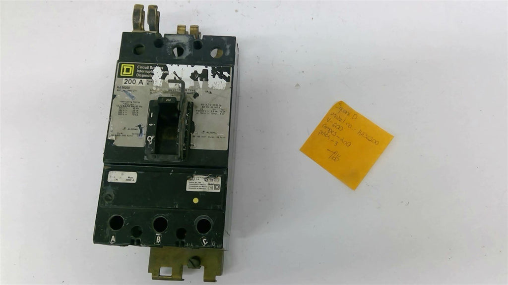 Square D KA36200 200A 600V 3P Circuit Breaker