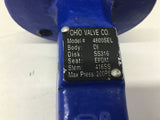 Ohio Valve Co. 4800SEL Body DI D8isk SS 316Max Press 200PSI Butterfly Valve