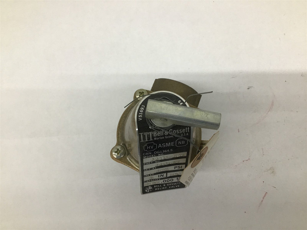 Bell & Gossett ASME Safety Relief Valve 1170-125 110135