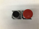 Eaton 10250TA68 Red Mushroom head Black Flush NEMA