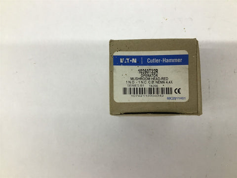 Cutler Hammer 10250T32R Mushroom Head-Red Nema 4,4x series B1 4206