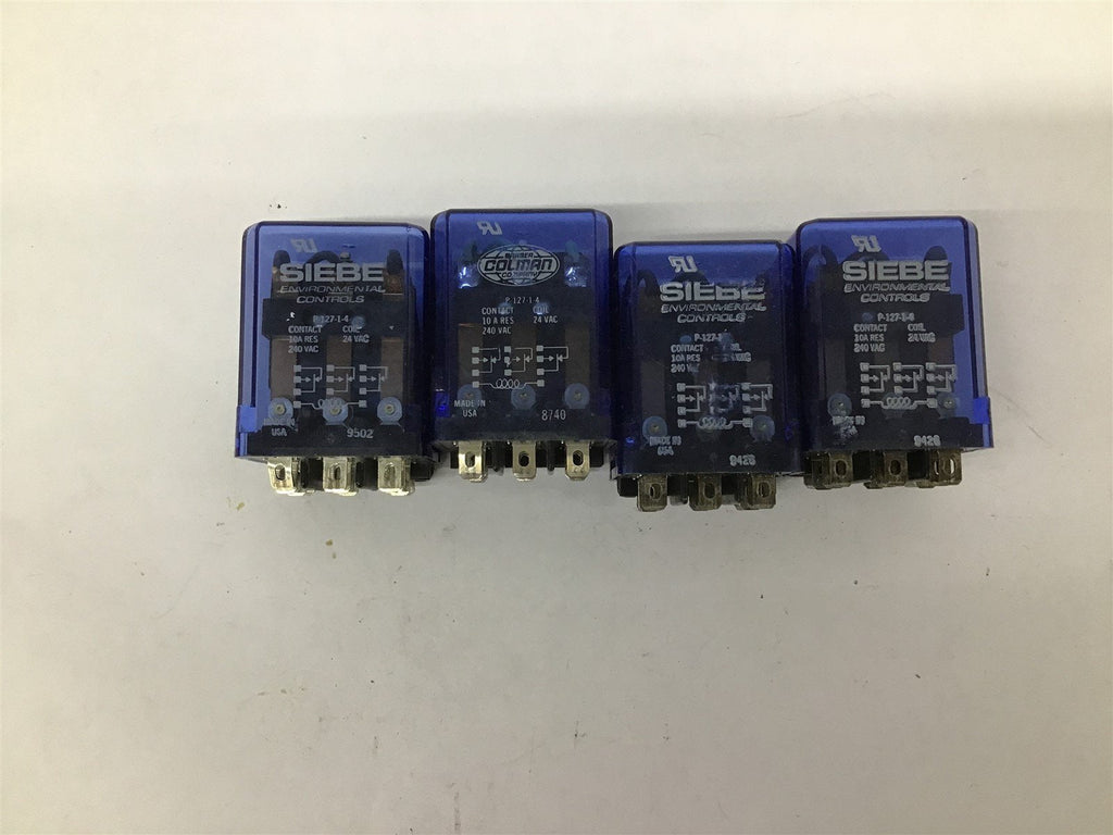 Siebe P-127-1-4 Ice Cube Relay 10A 24 VAC Lot Of 4