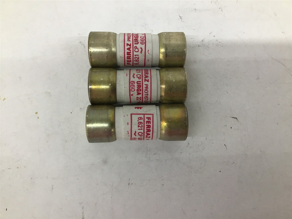 Ferraz Protistor 6,621 CP Urga 22 16 660V Fuse Lot Of 3