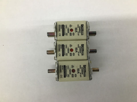 Ferraz Shawmut NH00 Fuse 50A 500V 120KA 1B751 SS222495C Lot OF 3