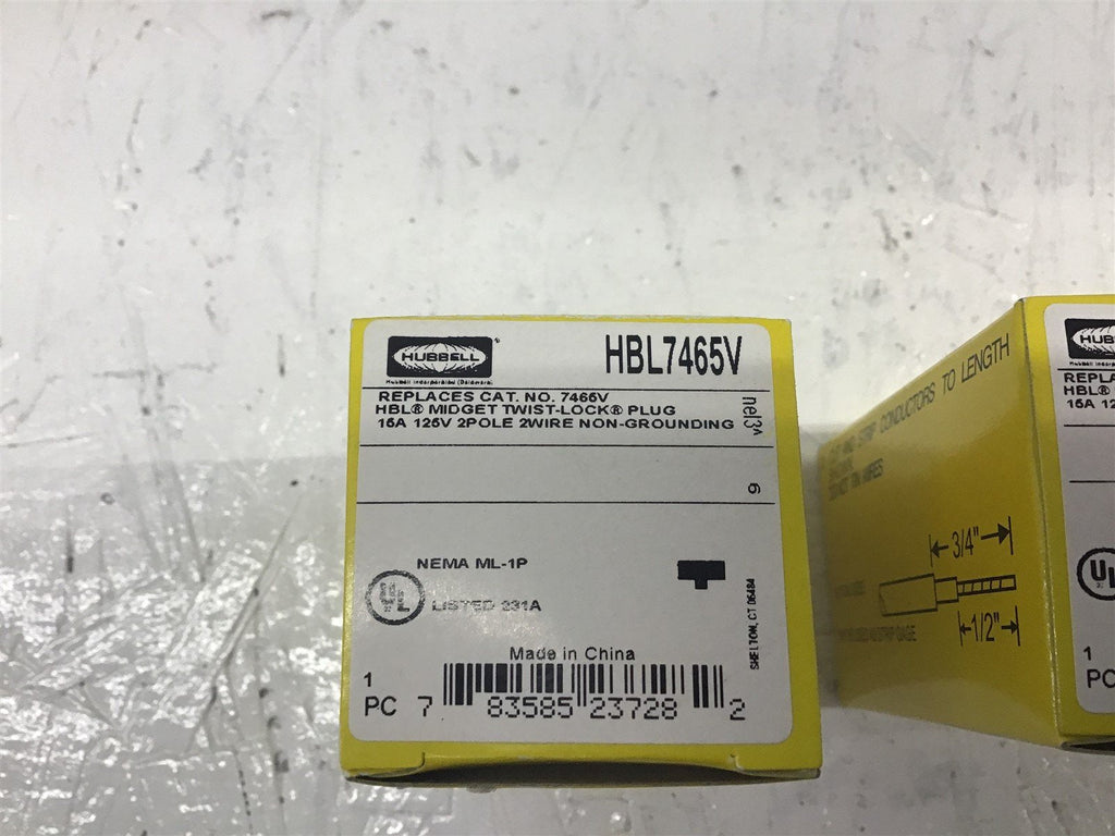 Hubbell HBL746V Connector Twist & Lock Lot Of 3
