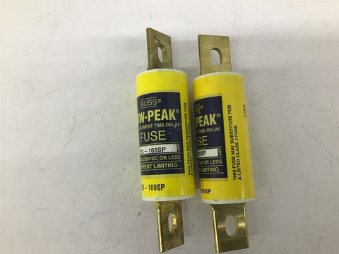 Buss Low-Peak LPJ-100SP Fuse Dual Element Time Delay 600V AC Lot OF 2