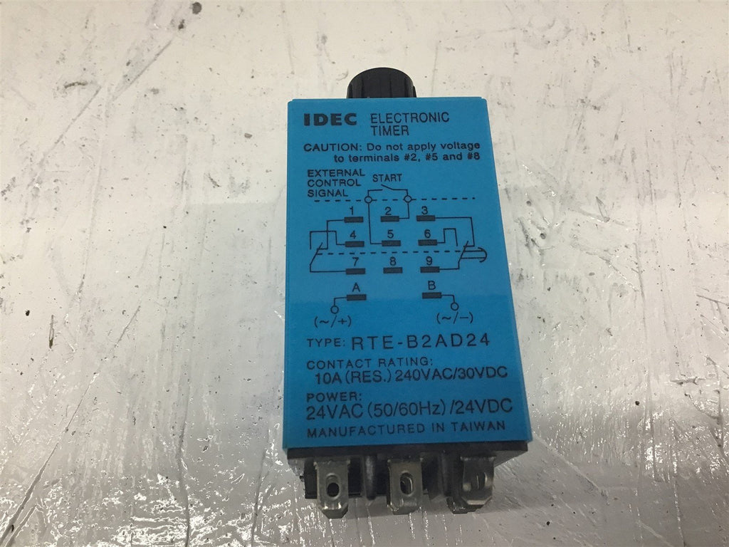 IDEC Electronic Timer RTE-B2AD24 24VAC 50/60HZ 24VDC