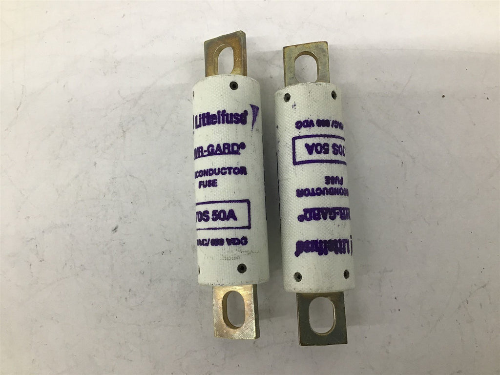 Littelfuse Powr-Gard L70S 50A Semiconductor Fuse 700V AC 650V DC Lot Of 2