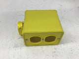 Daniel Woodhead 3000 Multiple Outlet Box with Cover Plates Rubber Yellow