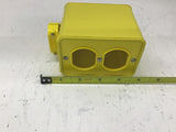 Daniel Woodhead 3000 Multiple Outlet Box with Cover Plates Rubber Yellow