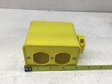 Daniel Woodhead 3000 Multiple Outlet Box with Cover Plates Rubber Yellow
